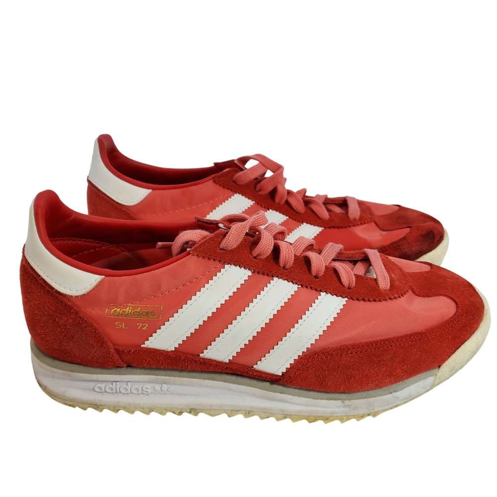 Adidas SL 72 RS Red White Suede Nylon Sneakers IH8081 Mens 6.5 Womens 7.5